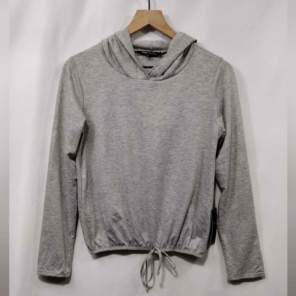 NWT YMI Collections Hoodie Women's S Gray Boho Retro Casual Comfy Minimalist